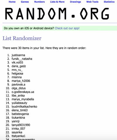 winners instagram